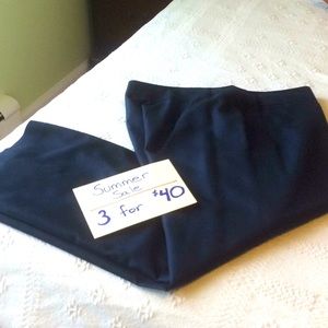Navy silk pants
